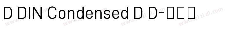 D DIN Condensed D D字体转换